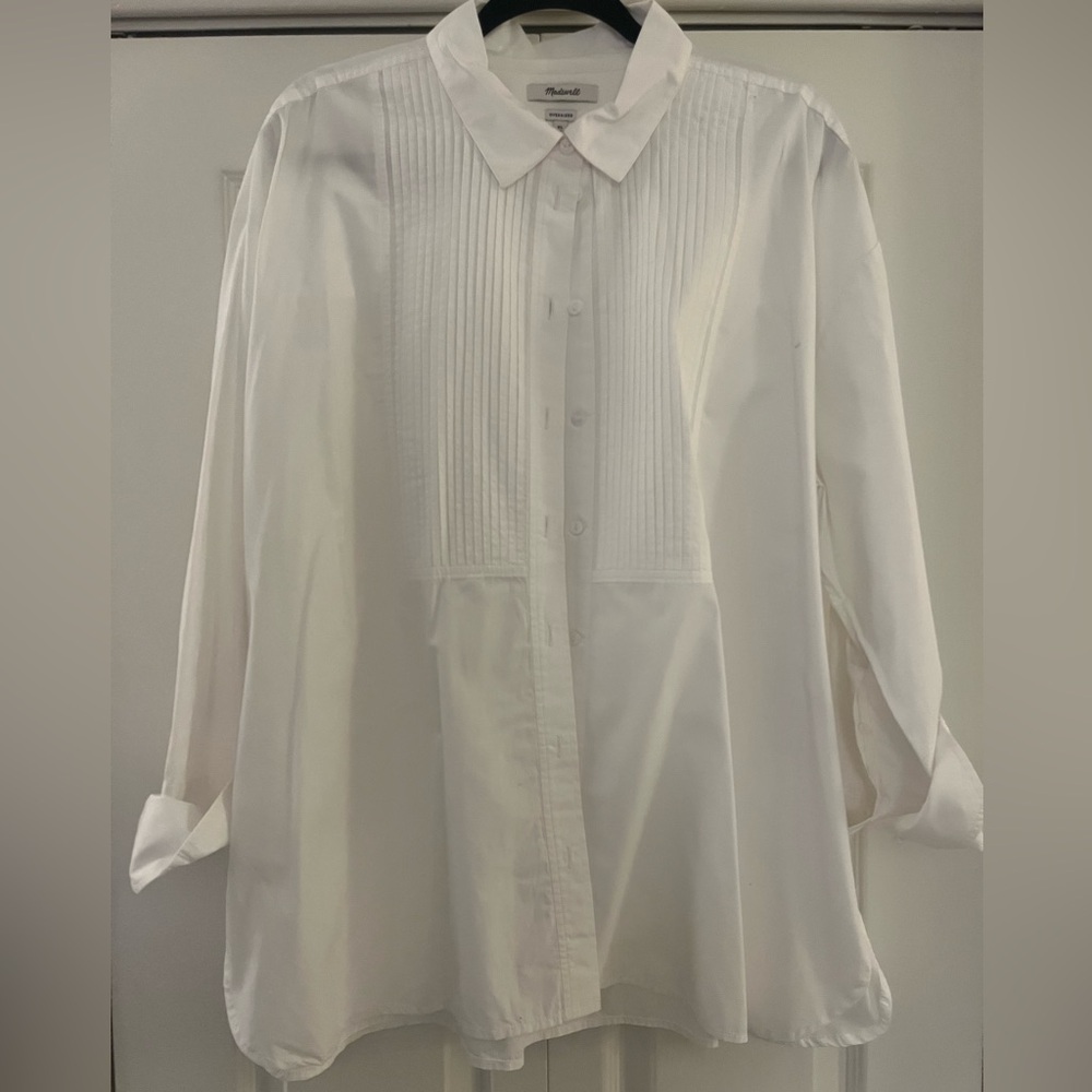 Madewells Classic White tuxido Dress Shirt